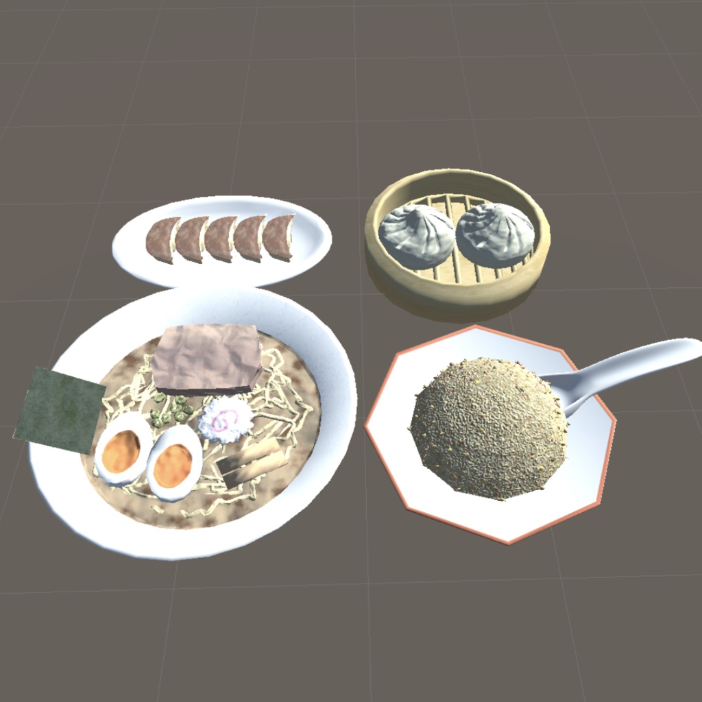 (VRChat向け3Dモデル)ラーメンセット