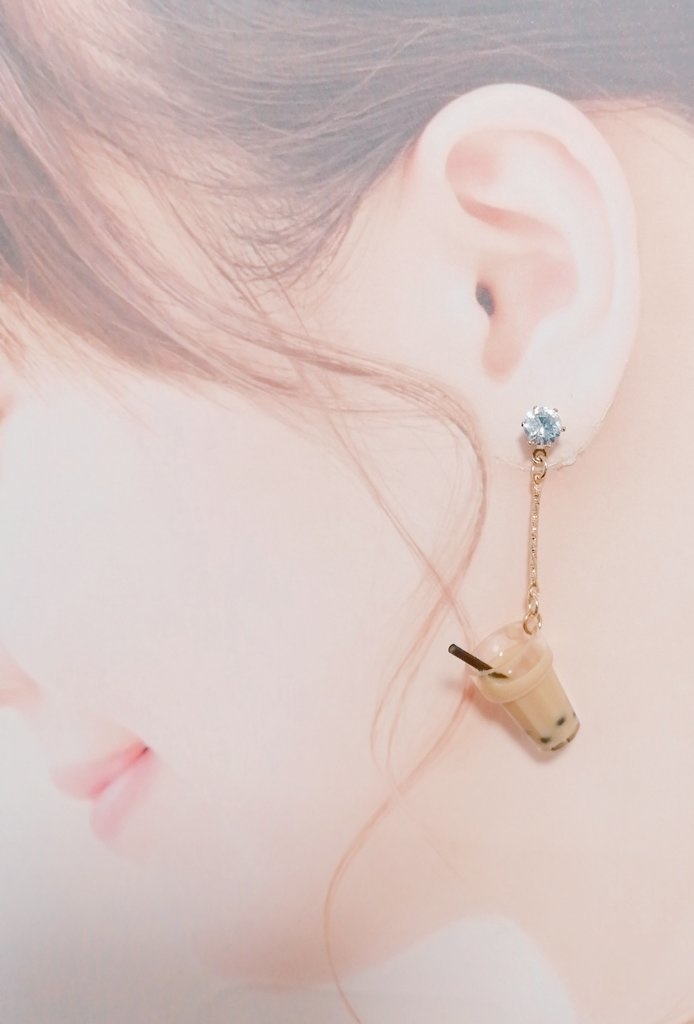 タピオカミルクティーイヤリング・ピアス