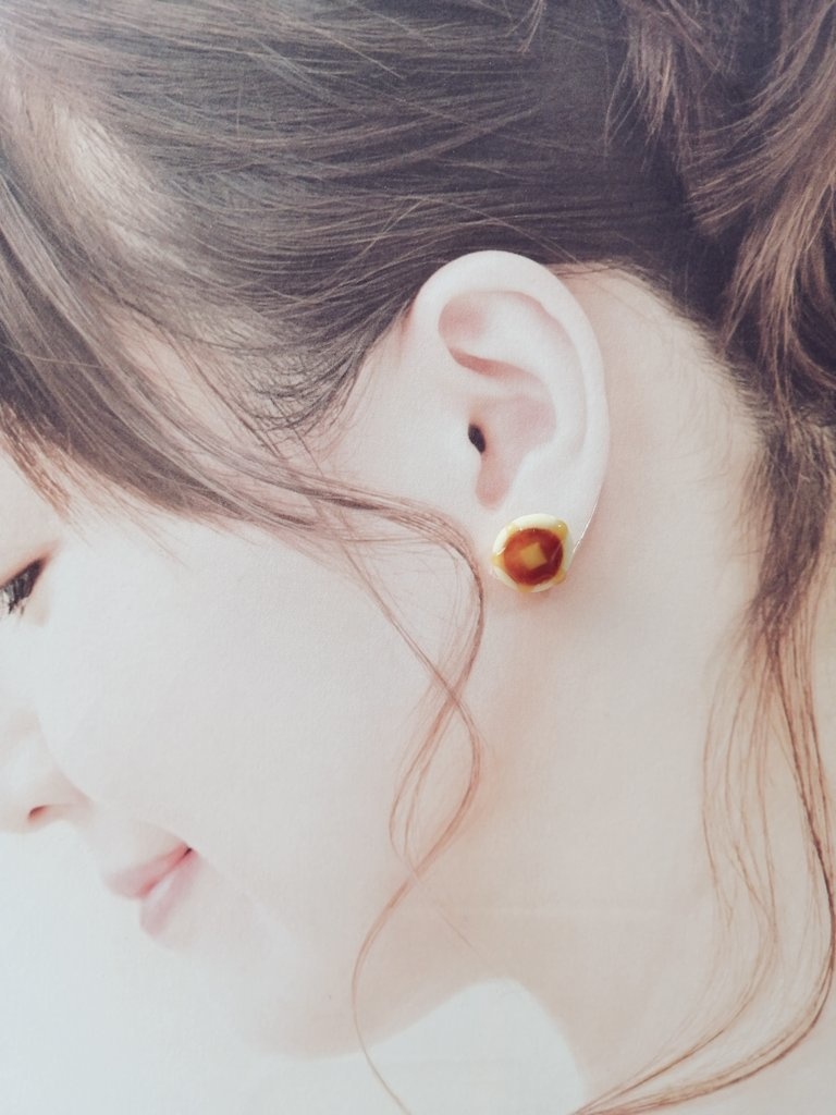 クロワッサン・パンケーキイヤリング、ピアス