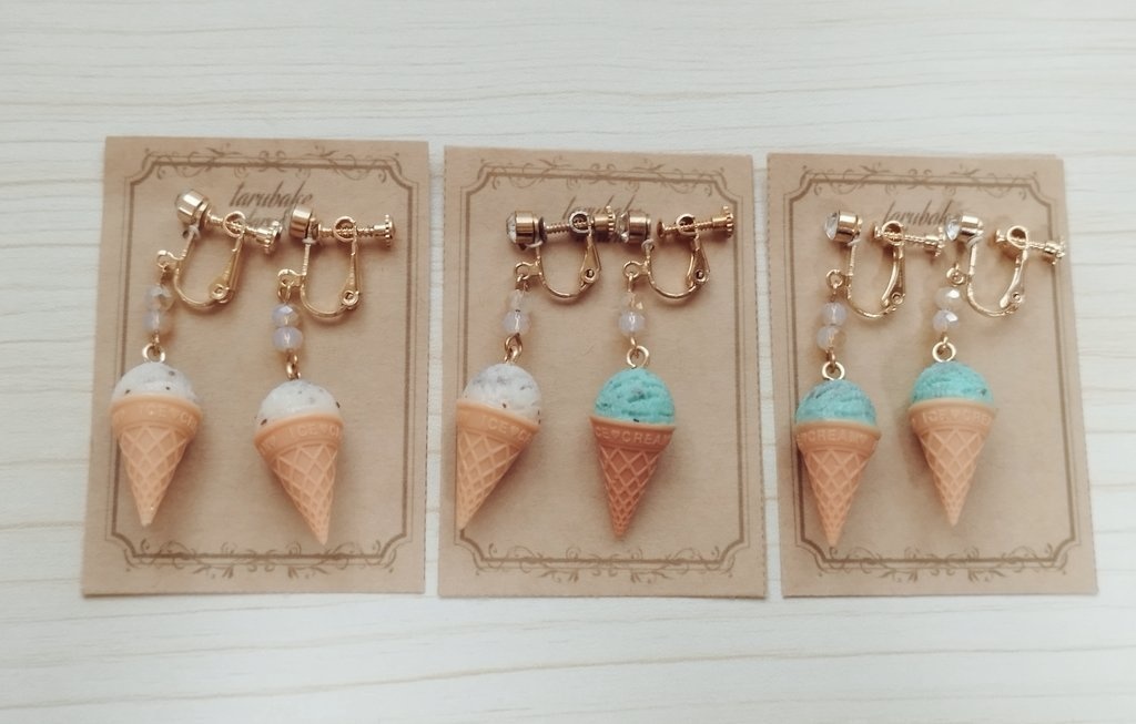 アイスクリームイヤリング•ピアス
