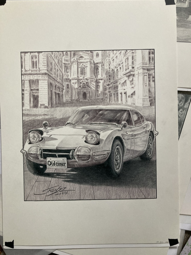 カーイラスト「トヨタ2000GT前期」