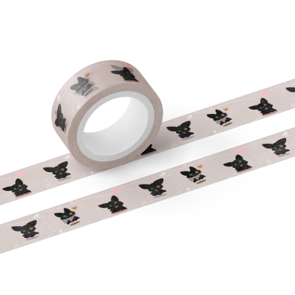 おばけねこマスキングテープ[モカ]