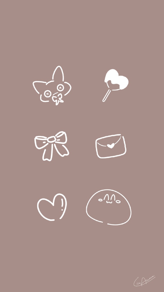 【チョコとお手紙？！♡】2月の壁紙