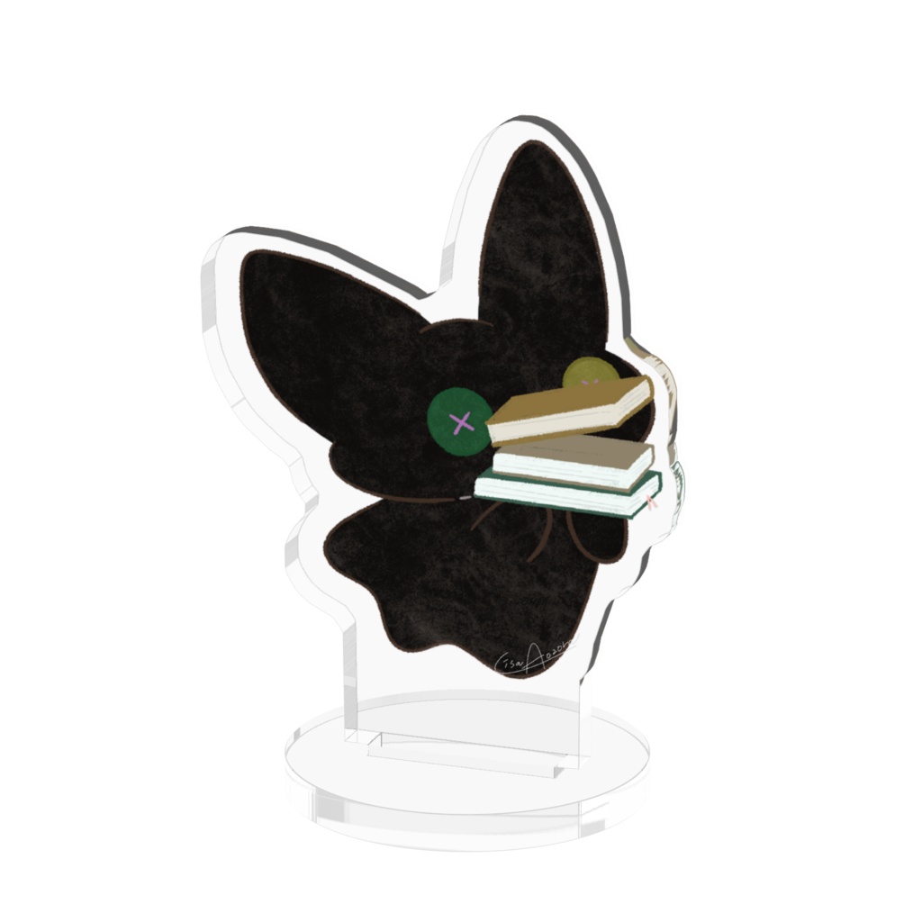 おばけねこのアクリルフィギュア‪📚‪🐈‍⬛