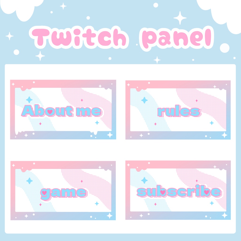 ツイッチ パネル / バナー,Twitch panel/banner