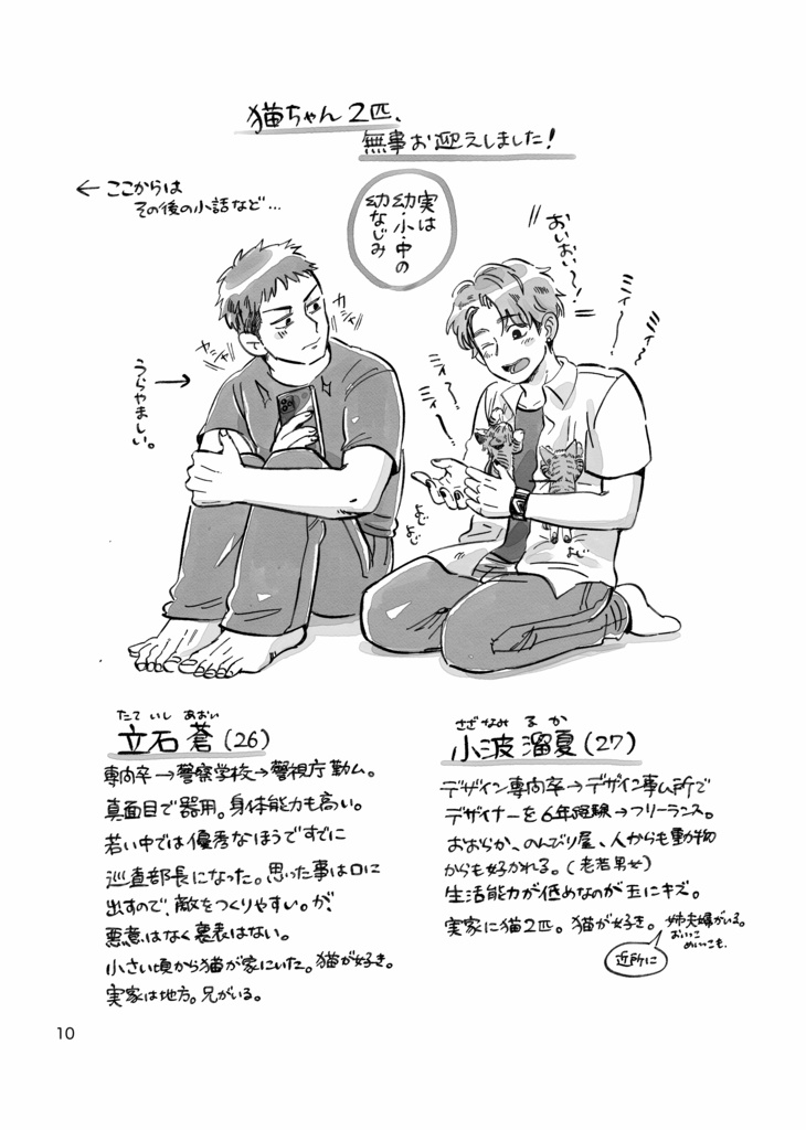 猫3匹と暮らす2人