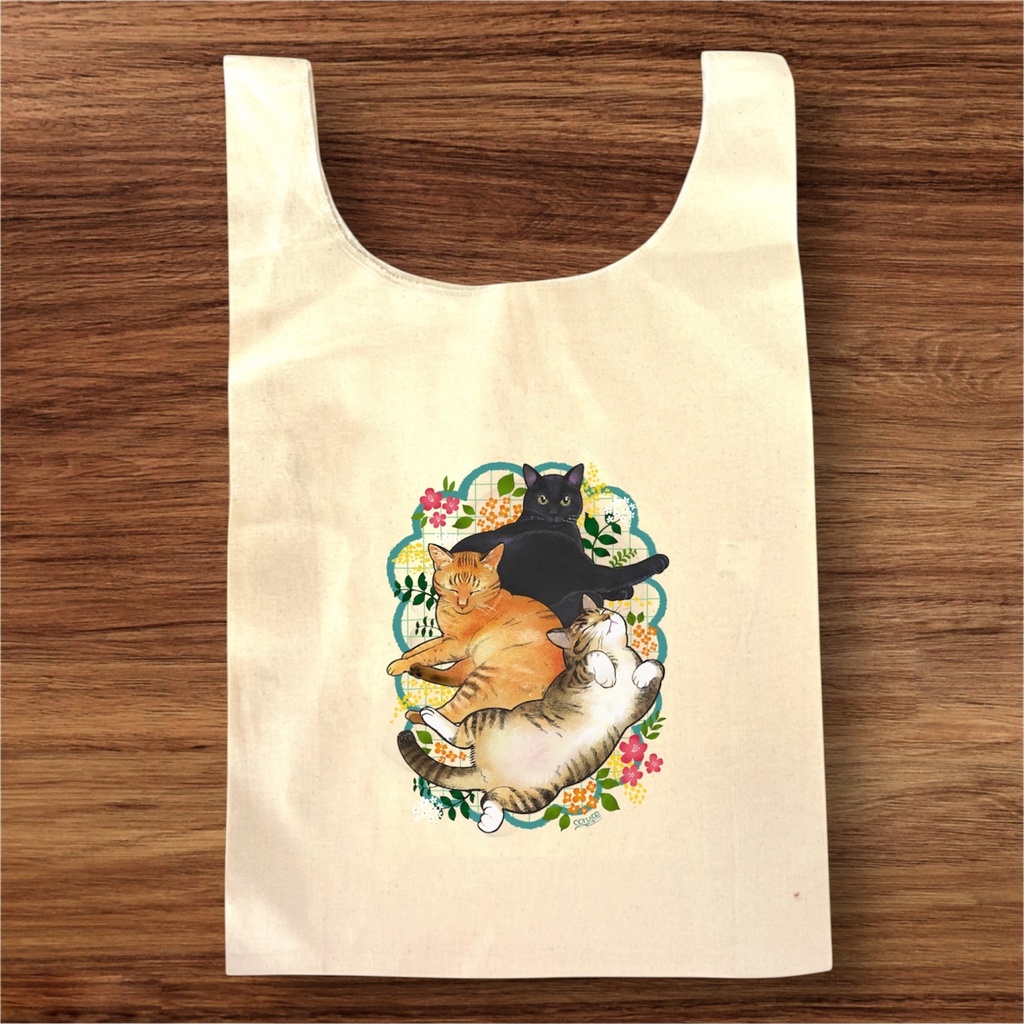 猫3匹のマルシェトート