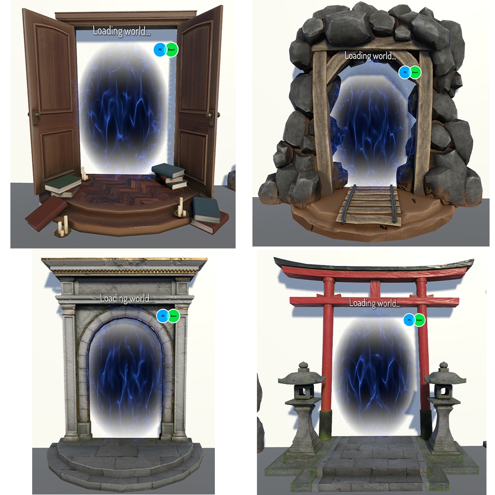 【VRChat想定】ゲートオーナメントセット【ポータルなどに!】