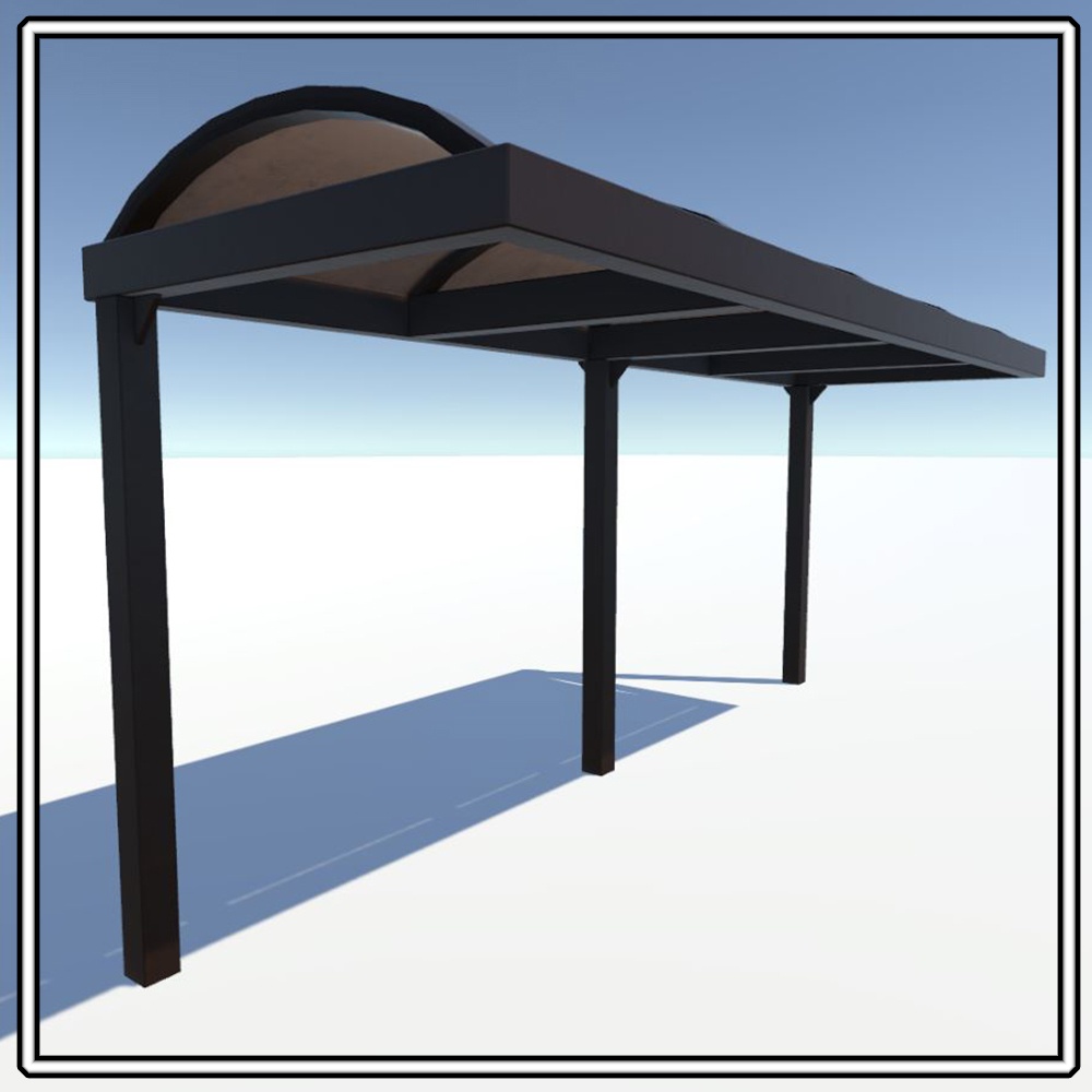 【改変用テクスチャ有】バス停セット(7種)