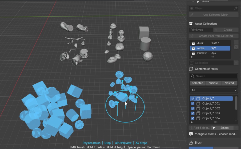 Physics Brush (Physics Painter Add-on)