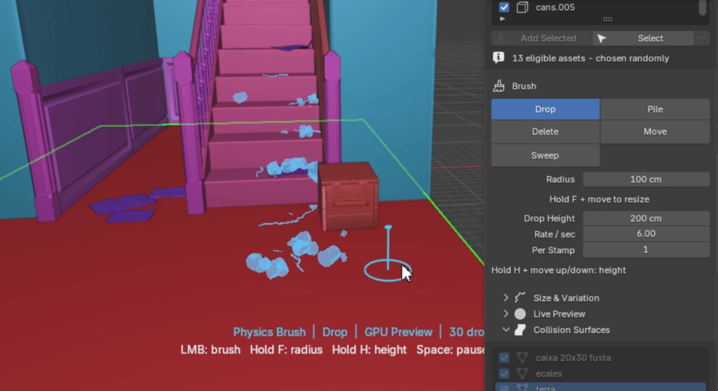 Physics Brush (Physics Painter Add-on)