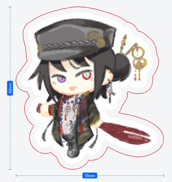 キャラクターダイカットステッカー(UTA声喫茶)