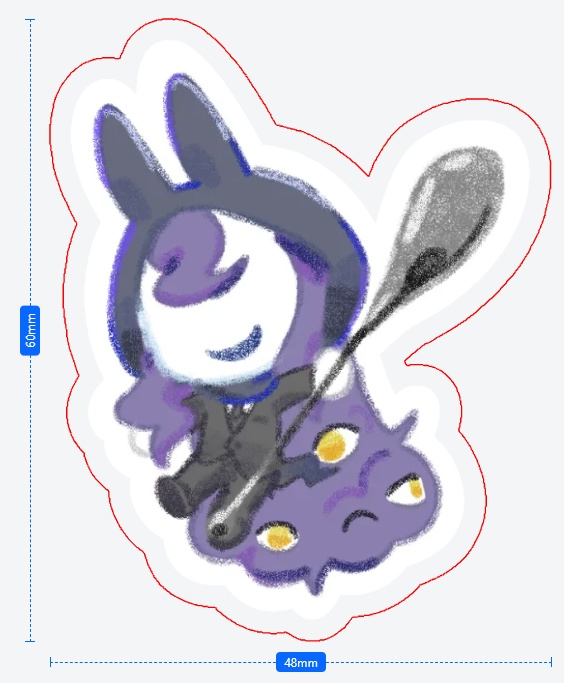 キャラクターダイカットステッカー(UTA声喫茶)