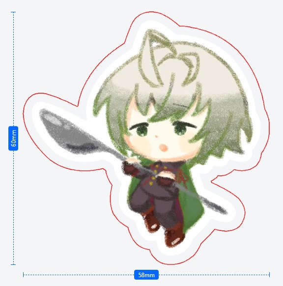 キャラクターダイカットステッカー(UTA声喫茶)