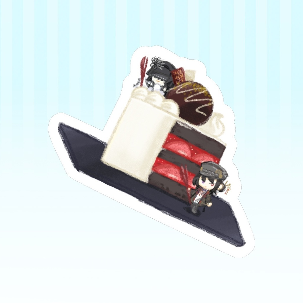 キャラクタースイーツダイカットステッカー(UTA声喫茶)