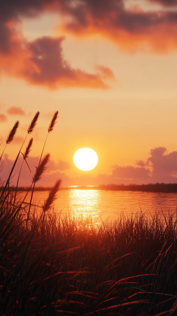 【恋愛運上昇】夕焼けのスマホ待ち受け画像(4点セット)