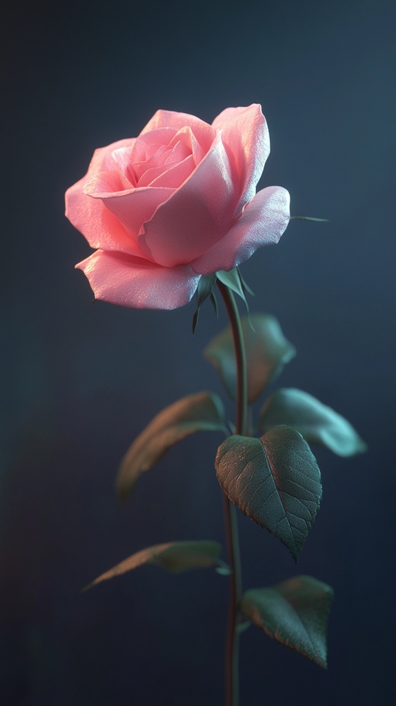 【恋愛運上昇】ピンクのバラのスマホ用待ち受け画像