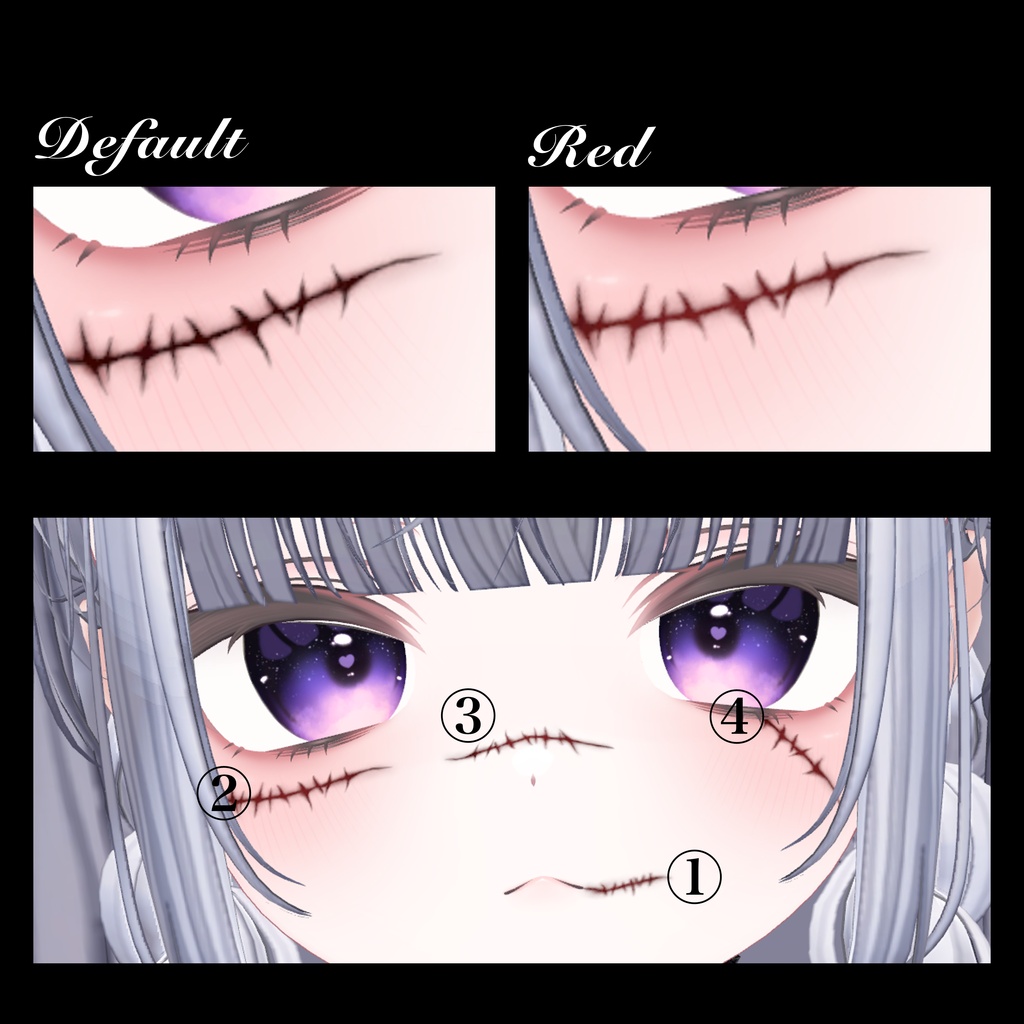 【Free】Stitch Makeup 【5avatar】