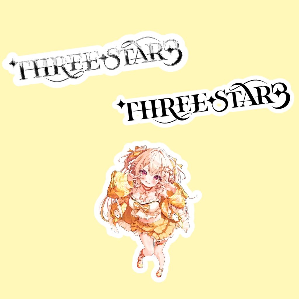 【デビュー半年記念グッズ】ステッカー3種類