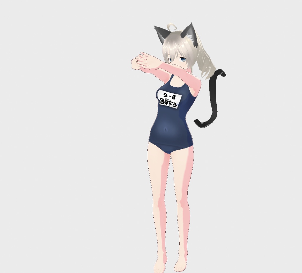 女子スク水着 VRoid VRMデータ