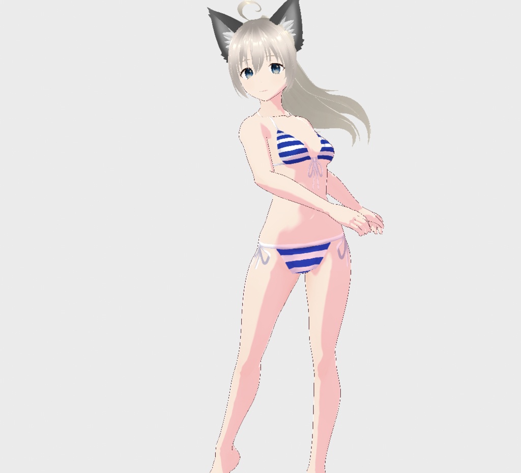 団員女子ボーダー水着　 VRoid　VRMデータ