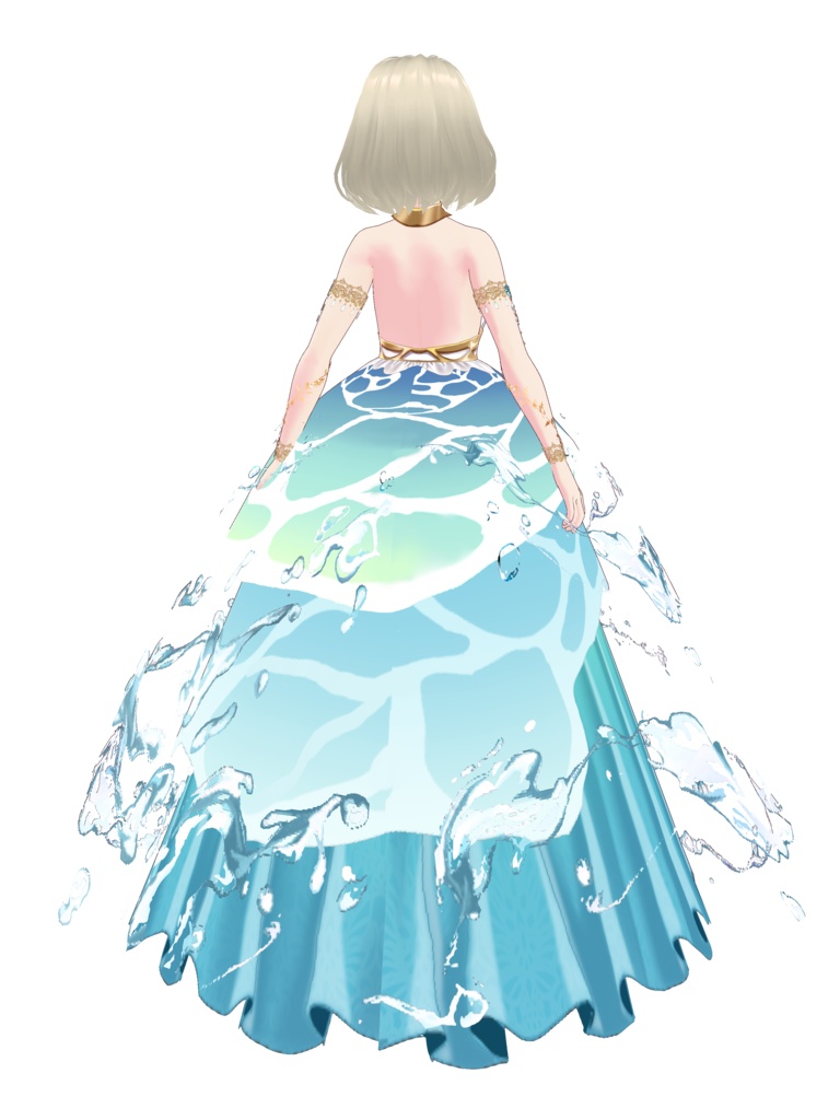 水ドレス Vroid・VRMデータ入り