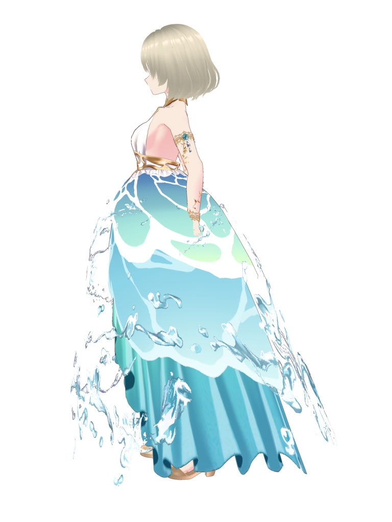 水ドレス Vroid・VRMデータ入り