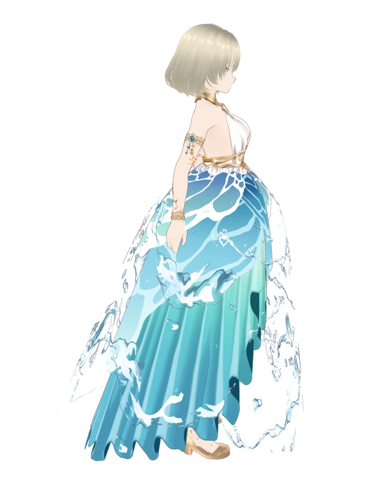 水ドレス Vroid・VRMデータ入り