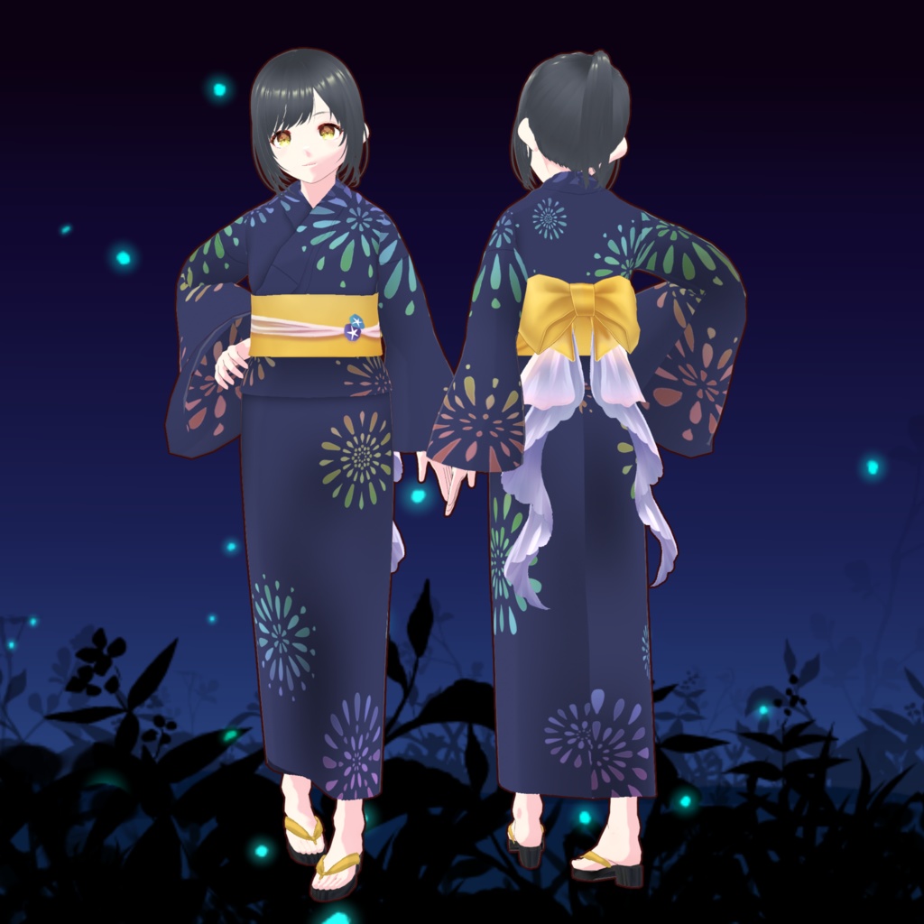 浴衣花火 Vroid・VRMデータ入り