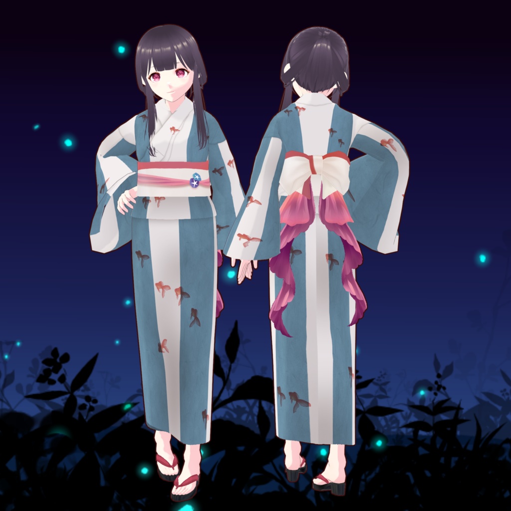金魚浴衣　Vroid・VRMデータ入り