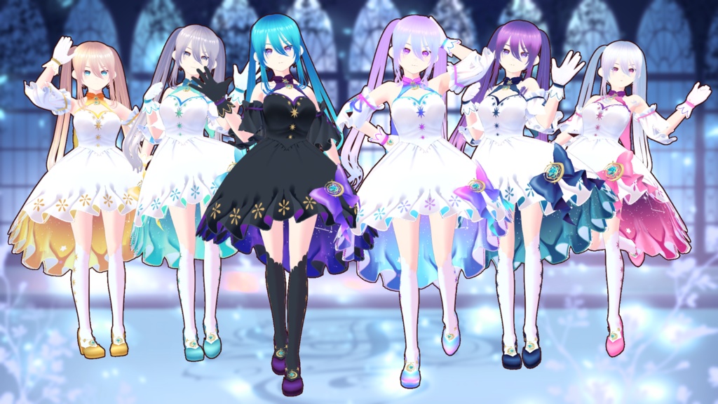 魔法少女・魔導服 6色 Vroid・VRMデータ入り