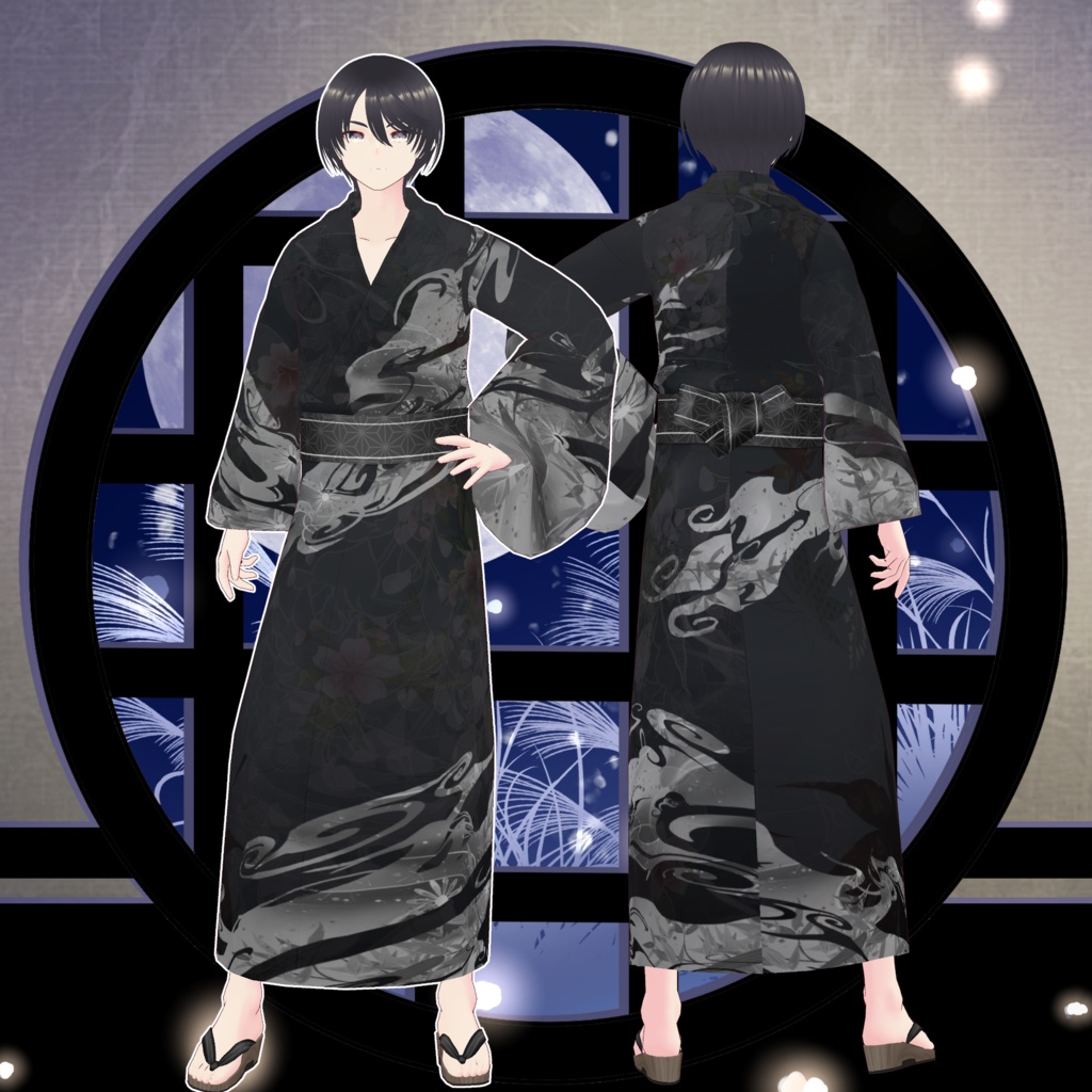 男性浴衣　Vroid・VRMデータ入り