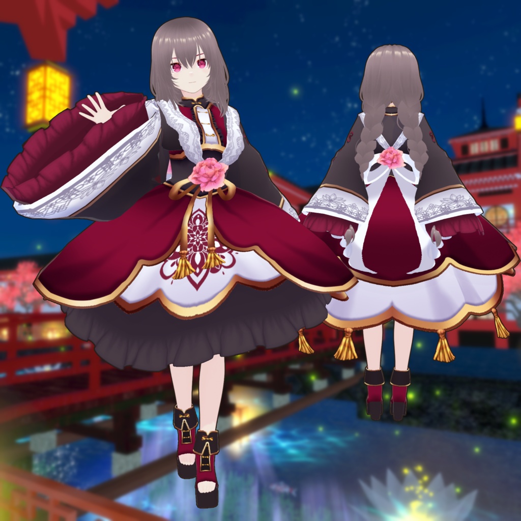 中華ドレス Vroid・VRMデータ入り