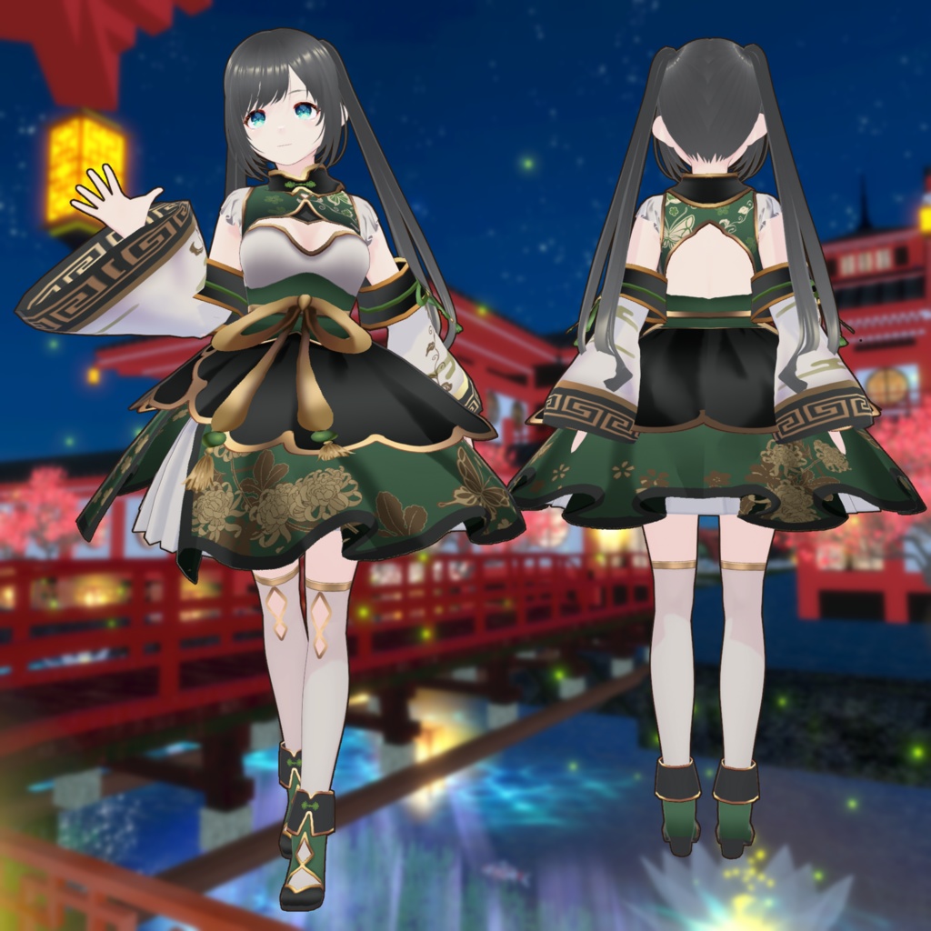 中華ドレス Vroid・VRMデータ入り