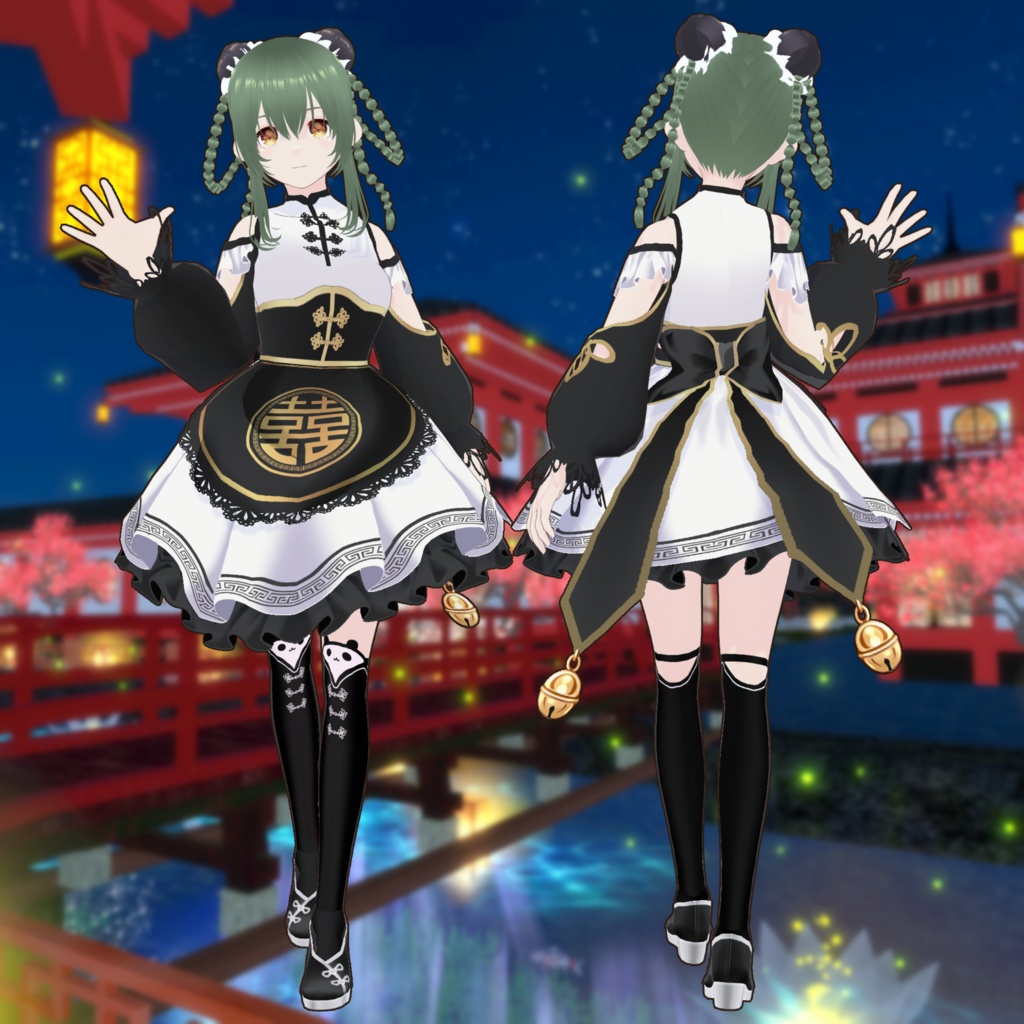 中華パンダ女子　Vroid・VRMデータ入り
