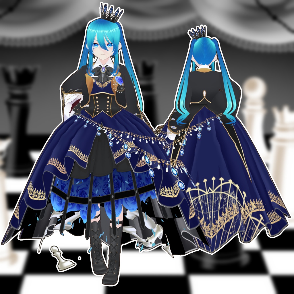チェスクイーン　Vroid・VRMデータ入り