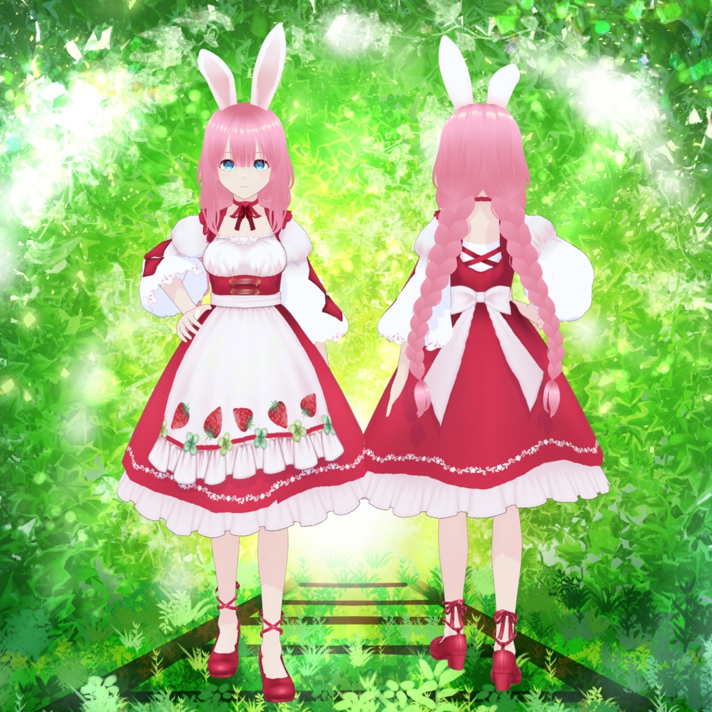 いちごメイド　Vroid・VRMデータ入り