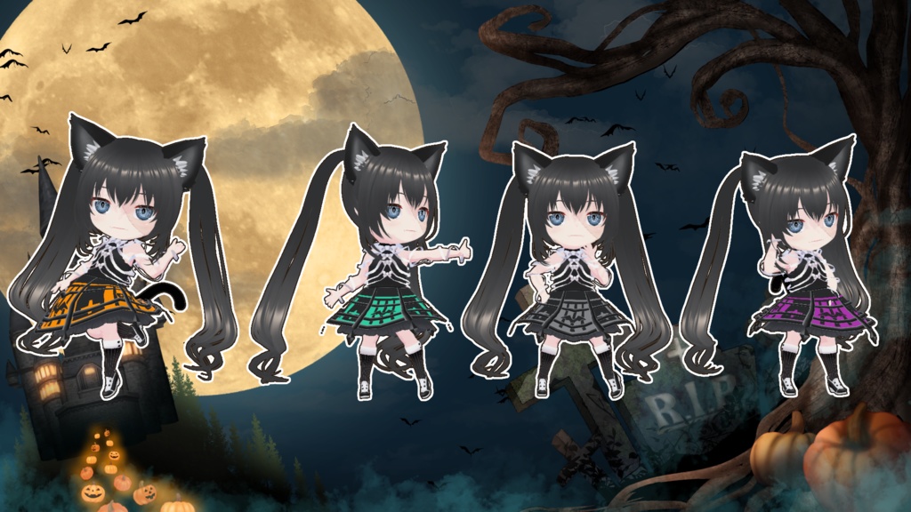 ハロウィン女子　Vroid・VRMデータ入り