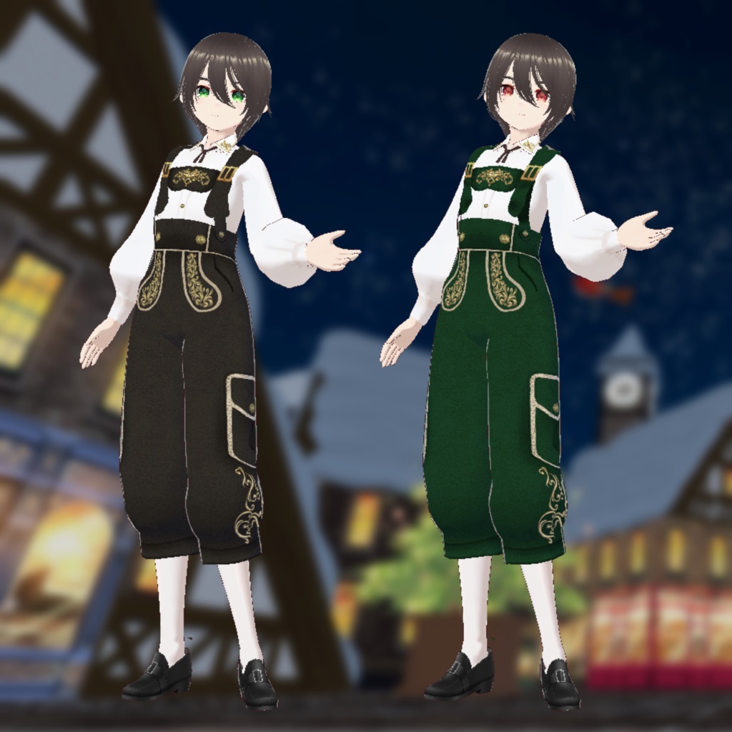 ドイツ民族衣装 男の子 レーダーホーゼン Vroid・vrmデータ入り