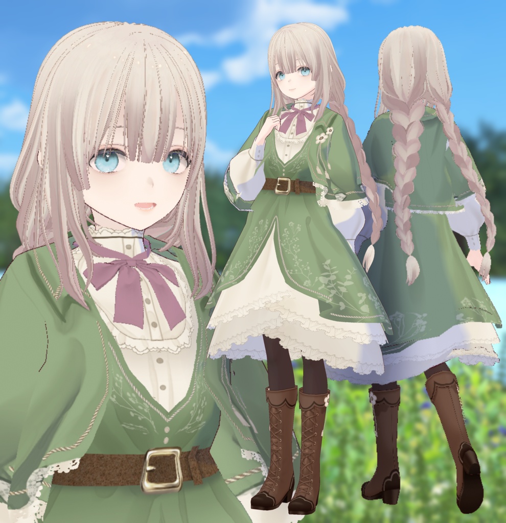 春の森コーデ vrm・vroid・xwearデータ入り