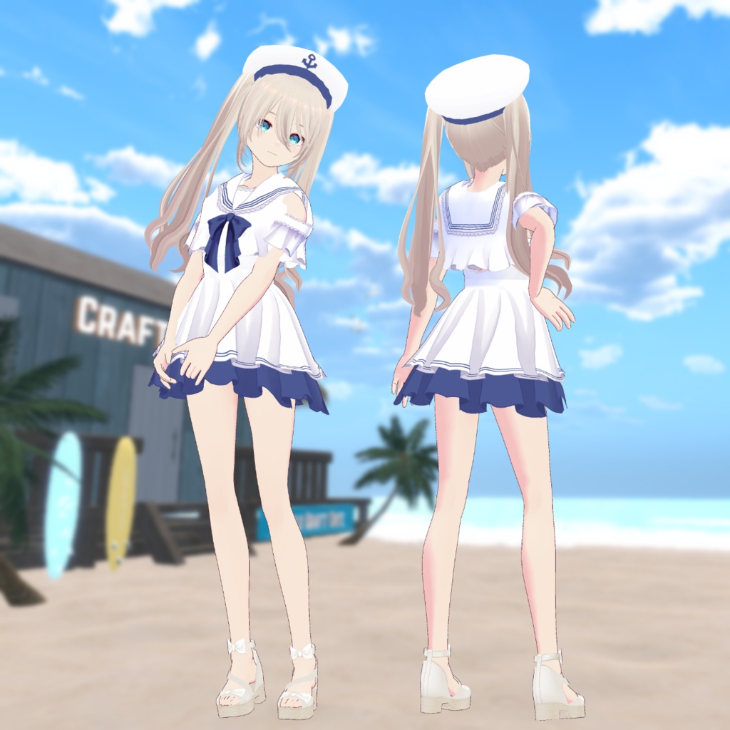 セーラー水着 vrm・vroid・xwearデータ入り