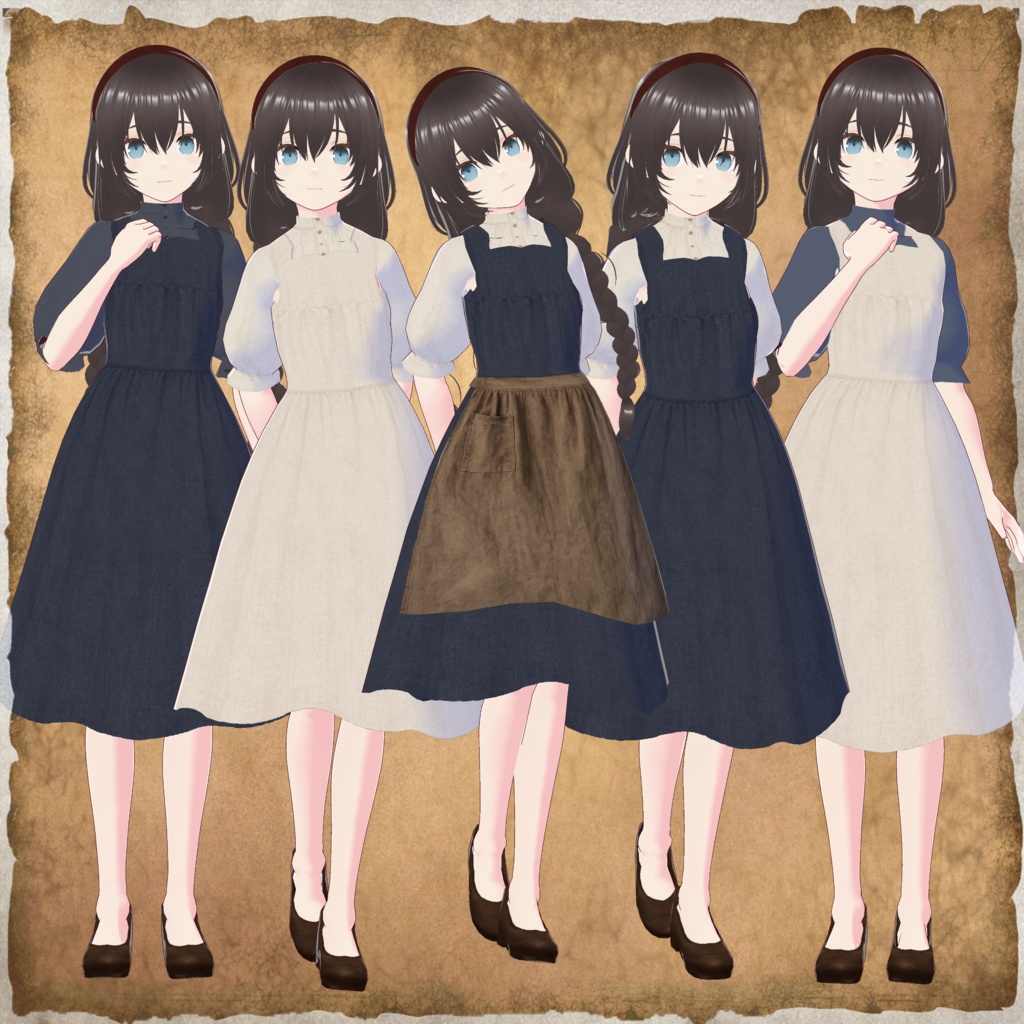 田舎少女　vrm・vroid・xwearデータ入り