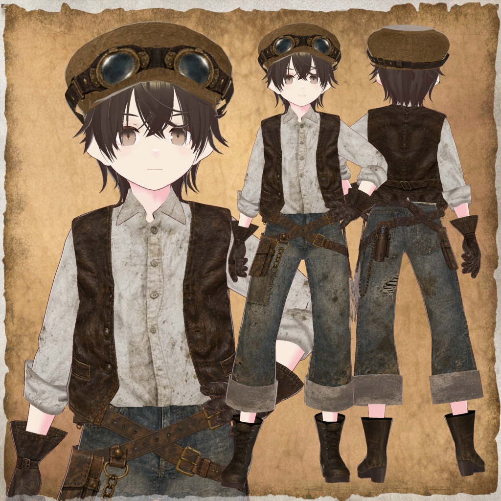 炭鉱少年 vrm・vroid・xwearデータ入り