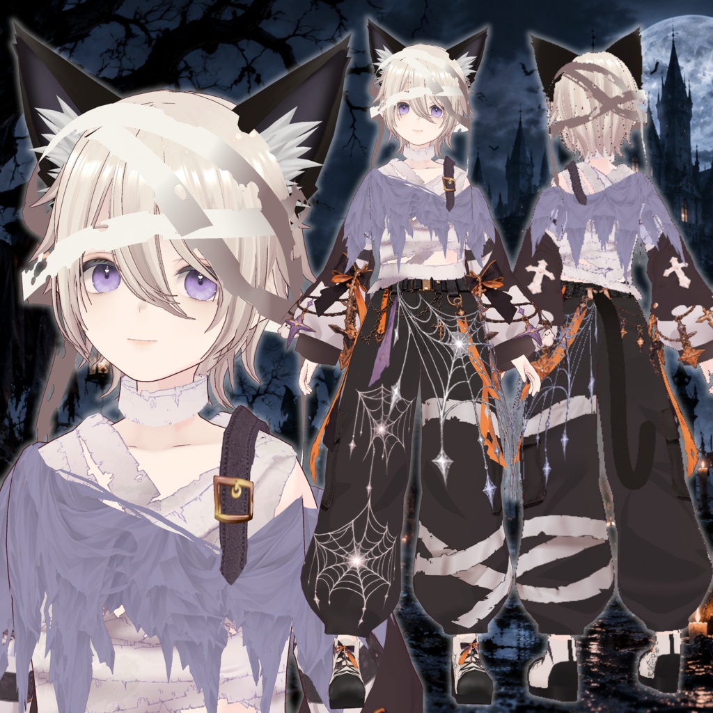包帯男の子服ハロウィン2026 vrm・vroid・xwearデータ入り　★ワールドオープン前先行販売★