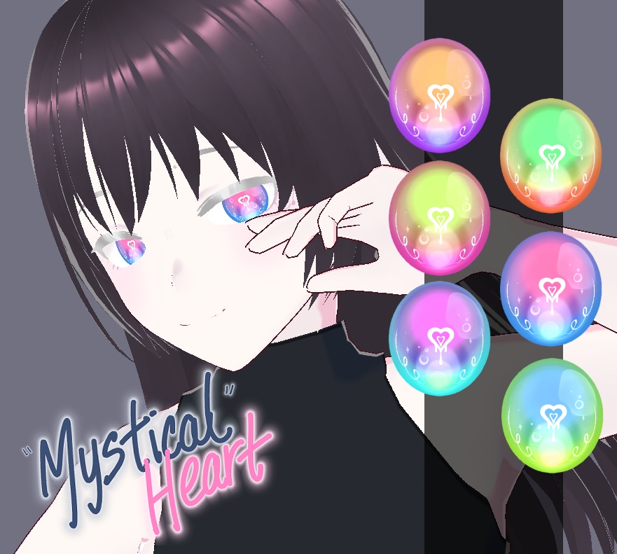 [VROID TEXTURE] Mystical Hearts - 6 Colors