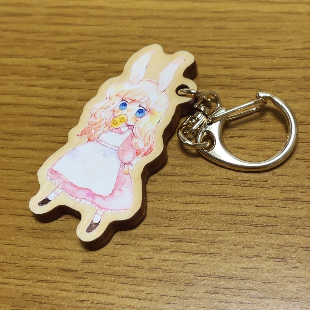 アイスキャンディーさんウッドキーホルダー