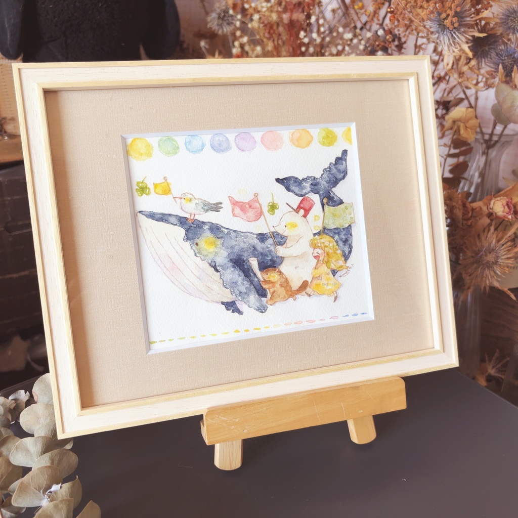 原画「くじらと探検」