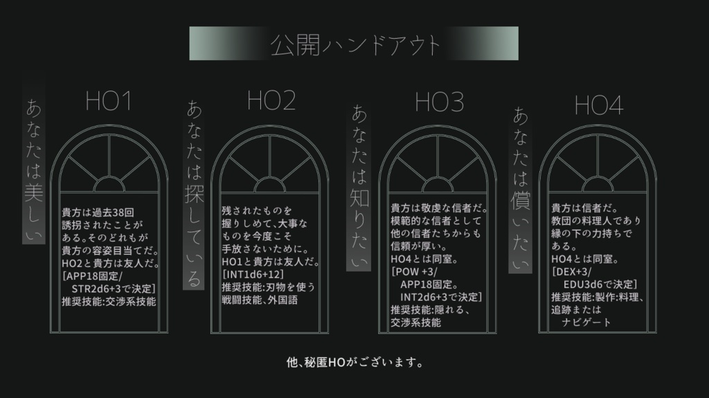 【CoC6th・R15】召しませ、さいごまで【SPLL:E189151】