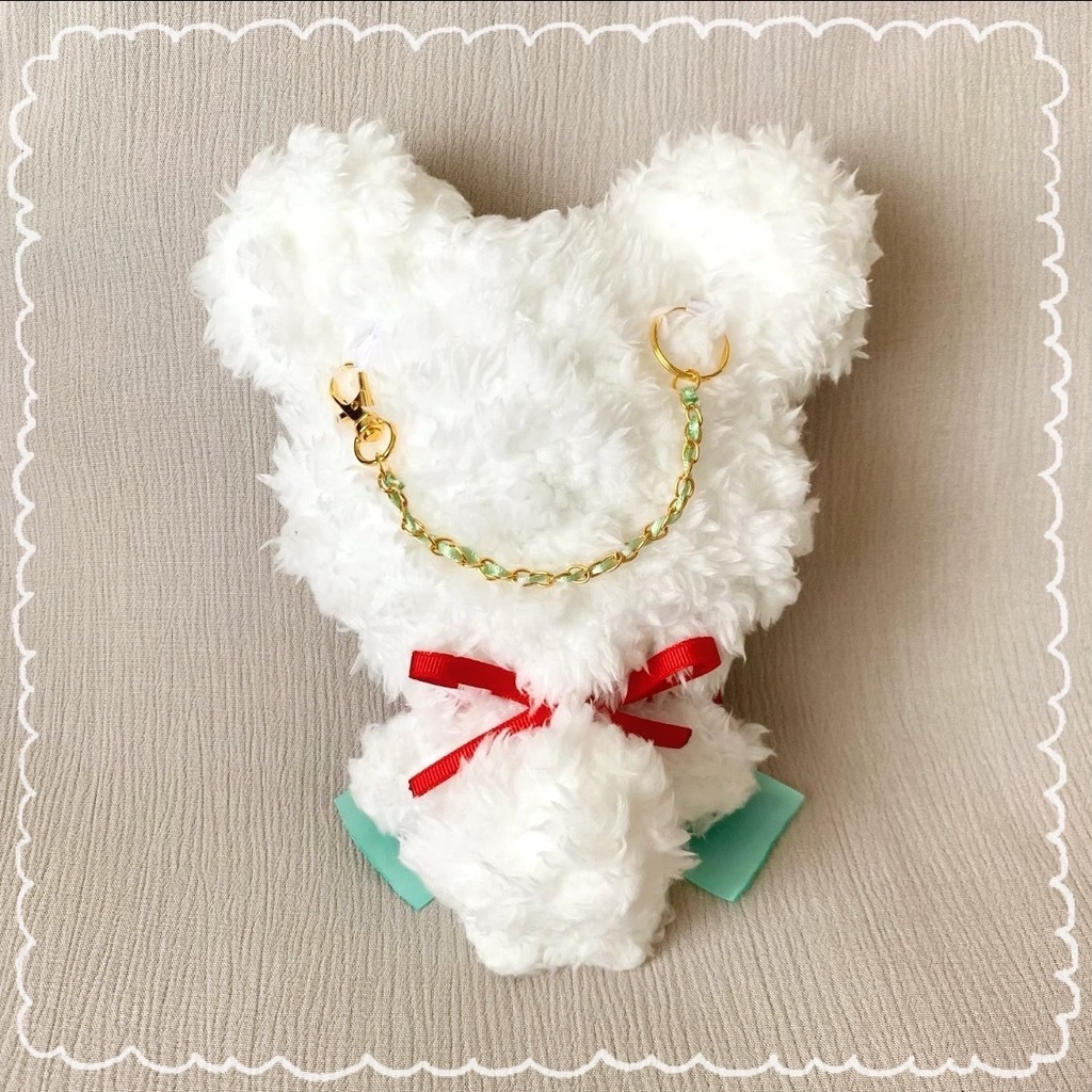 あんスタ 着ぐるみ 16cm バッグチャーム付き 黄緑×赤くまさん ZK7