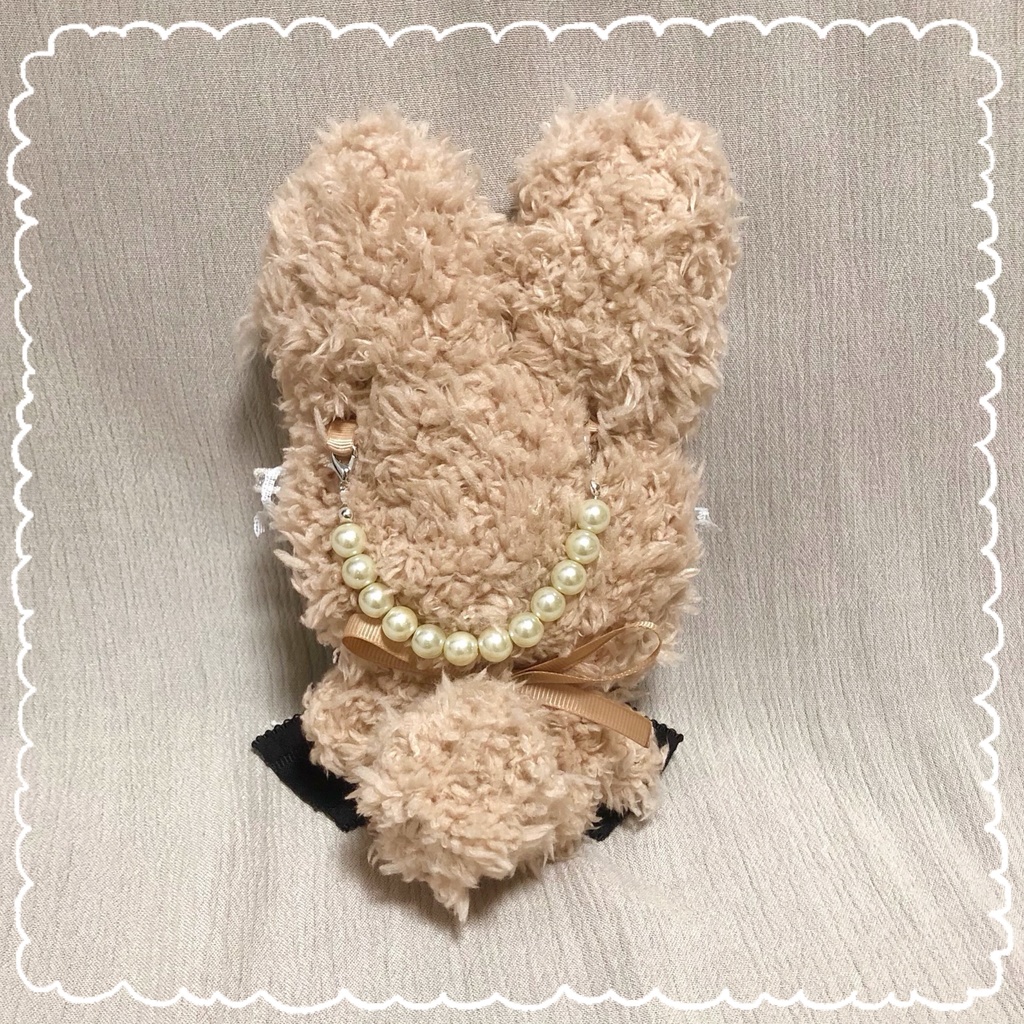 ぬい服 着ぐるみ 10〜11cmバッグチャーム付うさちゃんAK46